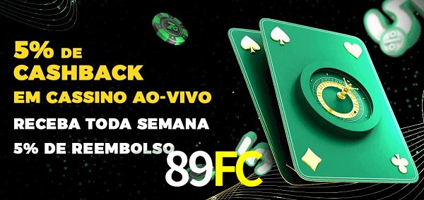 Promoções do cassino ao Vivo 89FC